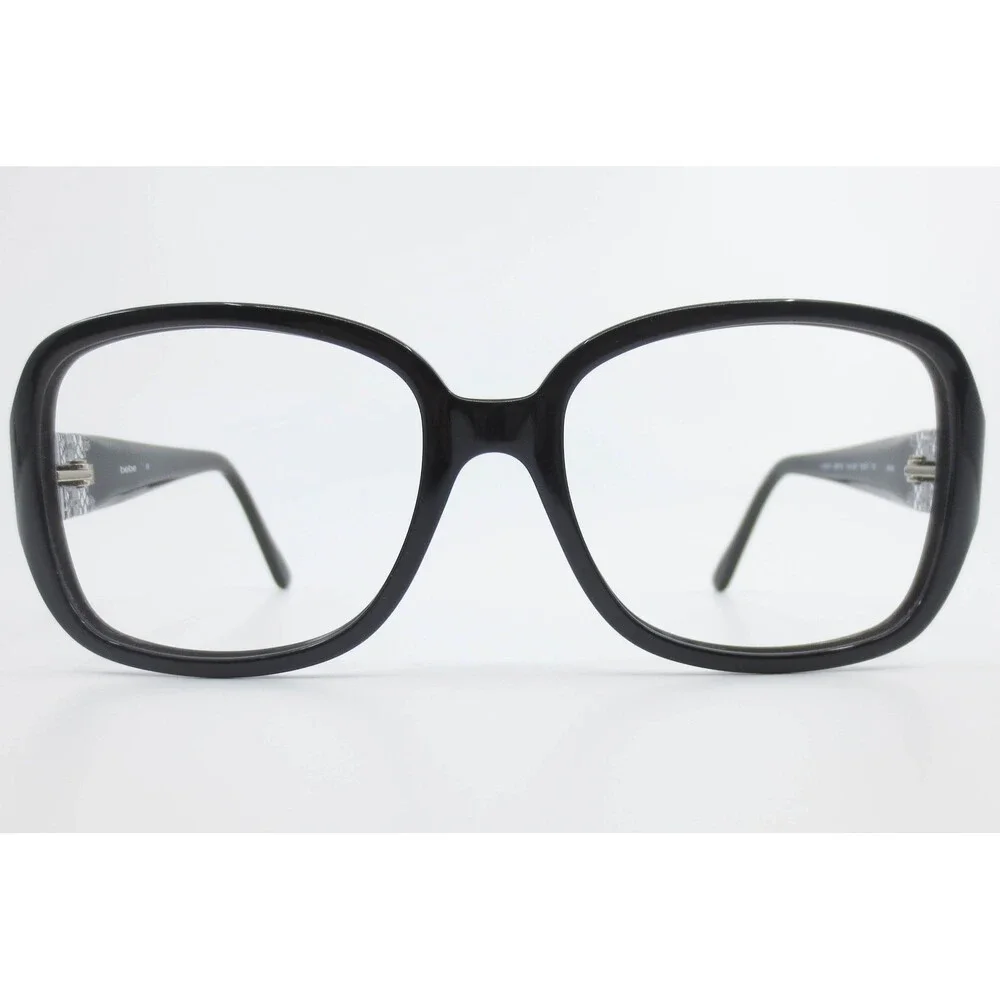 Bebe Lovely BB7134 001 Jet Black Square Eyeglasses Frames 57-17-130 Womens